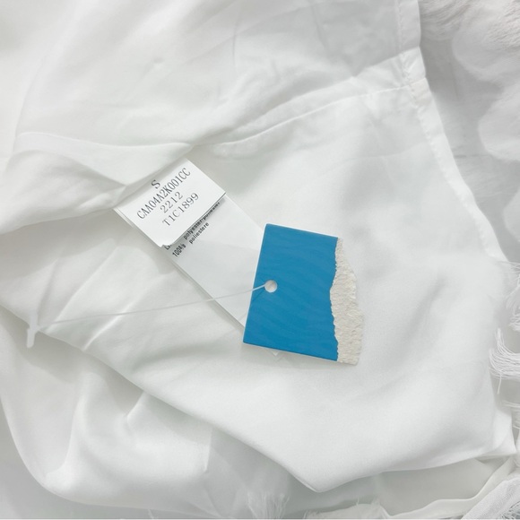 CupShe Feathered White Cami New With Tags Fringe V Neck Flowing Angel Vibes - Picture 9 of 9